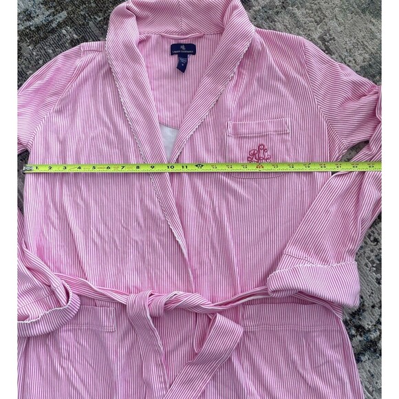 Lauren Ralph Lauren PINK STRIPE Womens Kimono Wrap Knit Robe Large LNC EUC - Picture 4 of 8